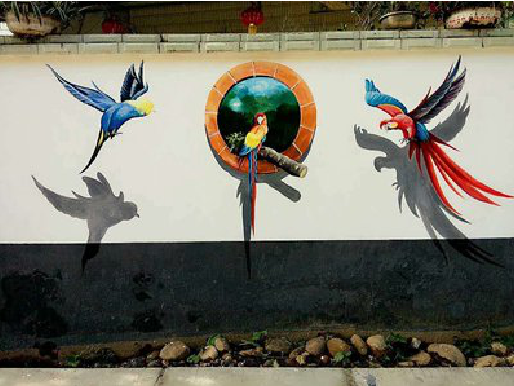  渑池视觉错位-3D墙绘设计