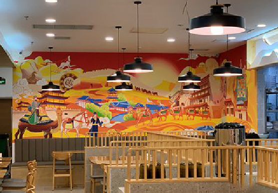 渑池商业空间彩绘介绍。