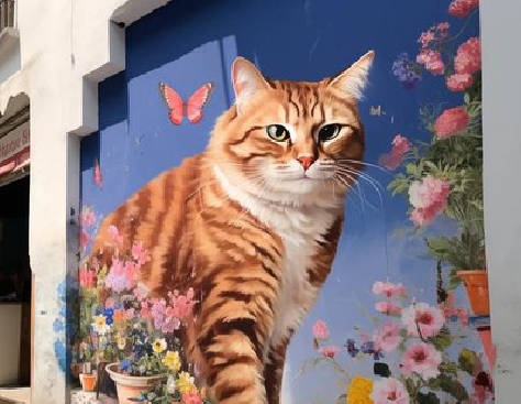 渑池自己绘制有个性的手绘墙