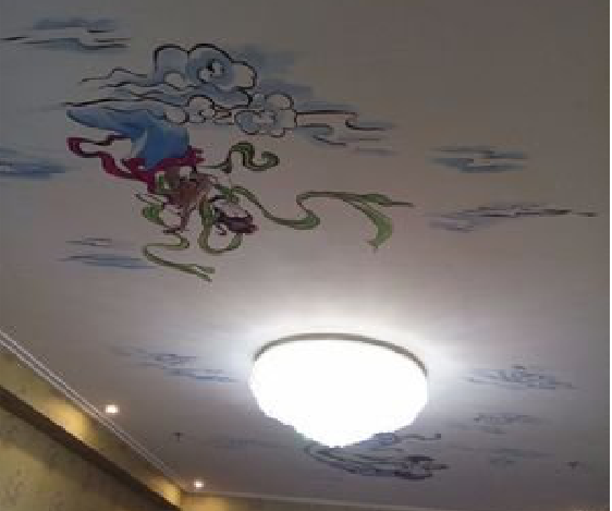 渑池如何快速绘制天花板上的手绘墙?
